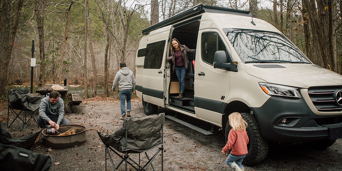 Camping in the woods