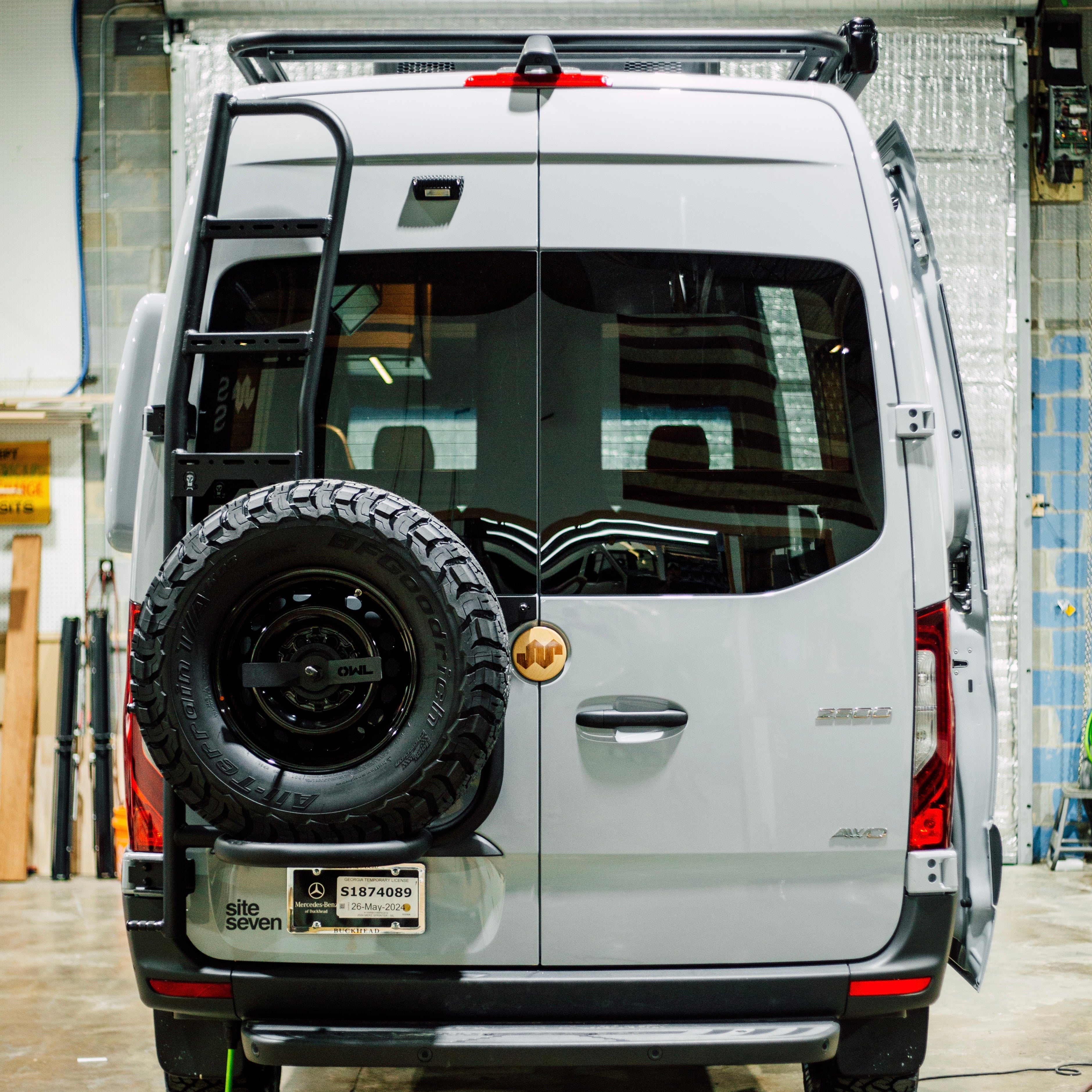 Owl Vans Ladder Tire Carrier