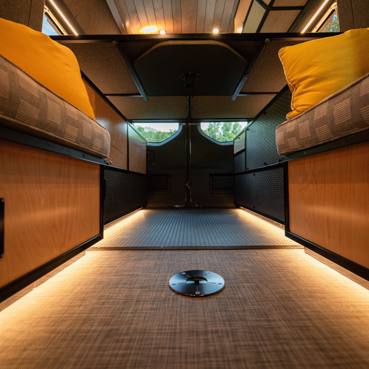 Woven and coin flooring